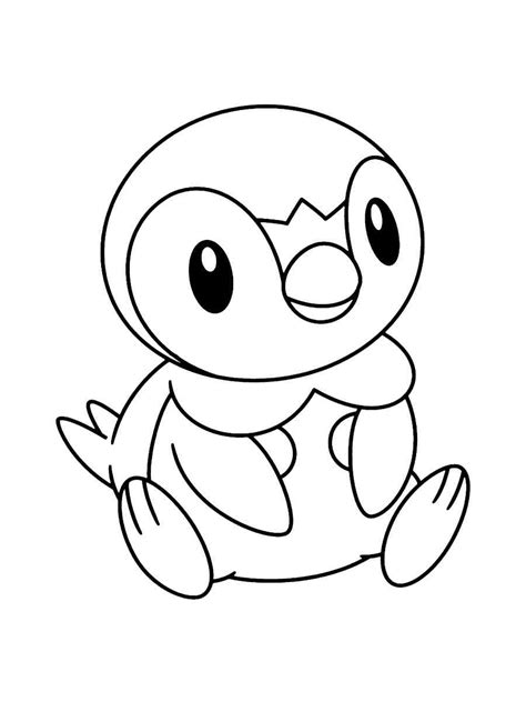 Pokemon Piplup Coloring Pages Free Printable