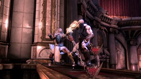 Kratos Vs Zeus Battle 1 With Blades Of Athena God Of War 3 Remastered