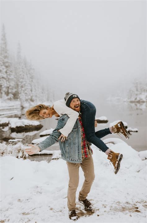 Snowy Engagement Session At Rocky Mountain National Park Co Rachel