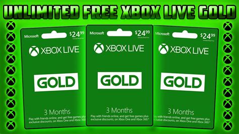 The best bit is our gold xbox live codes have no expiration dates so you can redeem them at any time. UNLIMITED FREE XBOX LIVE GOLD!!! *Working September 2017 ...