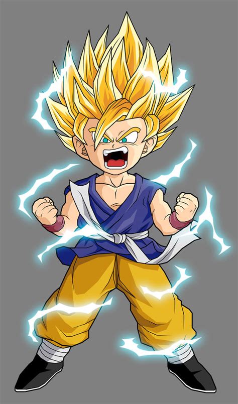Gt Kid Goku Super Saiyan 2 By Dbzataricommunity On Deviantart