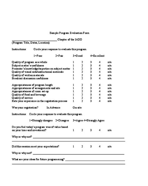 Program Evaluation Form Fillable Printable Pdf Forms Handypdf Hot Sex Picture