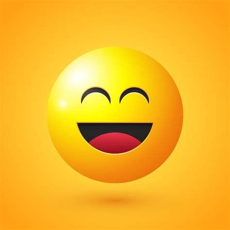 Emoji Cara Sonriente Vector Premium