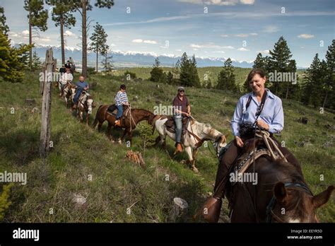 Guests Go For A Ride At Artemis Acres Guest Ranch In Kalispell Montana