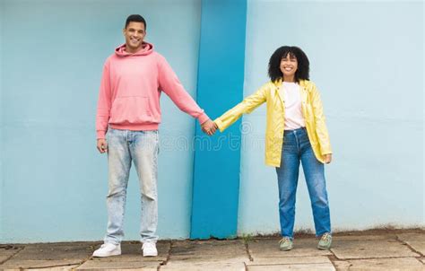 Happy Couple Love Portrait And Holding Hands Together For Support Care Relationship And