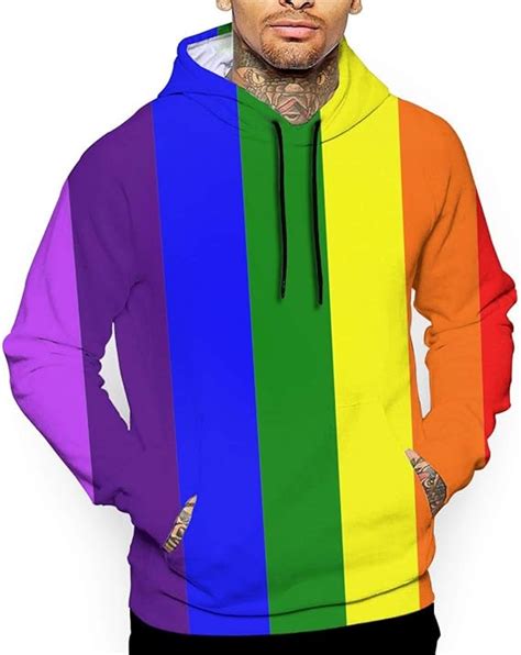 Mens Lgbt Flag Hoodies Sweatshirts Pullover Print 3d Sweaters Fashion Warm Clothing