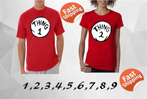 Thing 1 And Thing 2 T Shirt Men S T Shirts Women S T