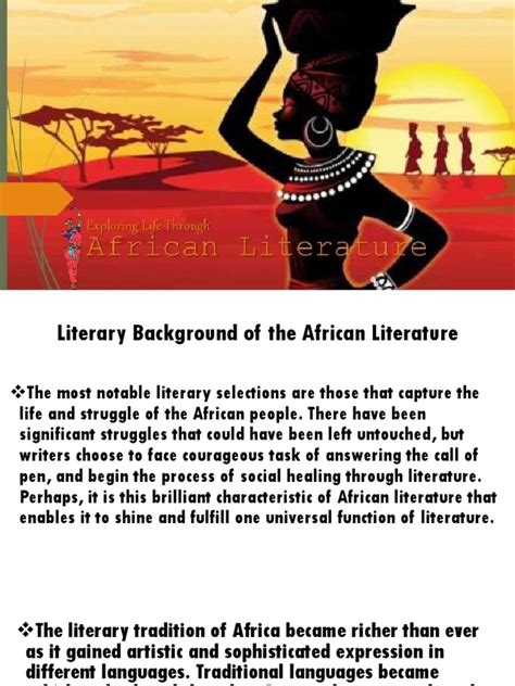 African Literature African Literature Oral Literature