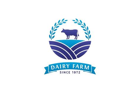 Dairy Farm Logo Creative Illustrator Templates Creative Market