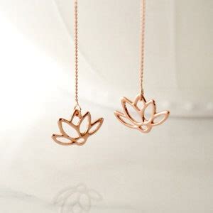 Lotus Flower Earrings Gold Lotus Flower Silver Lotus Flower Pink