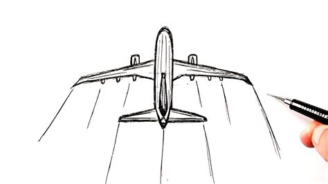 How To Draw A Airplane Easy Youtube