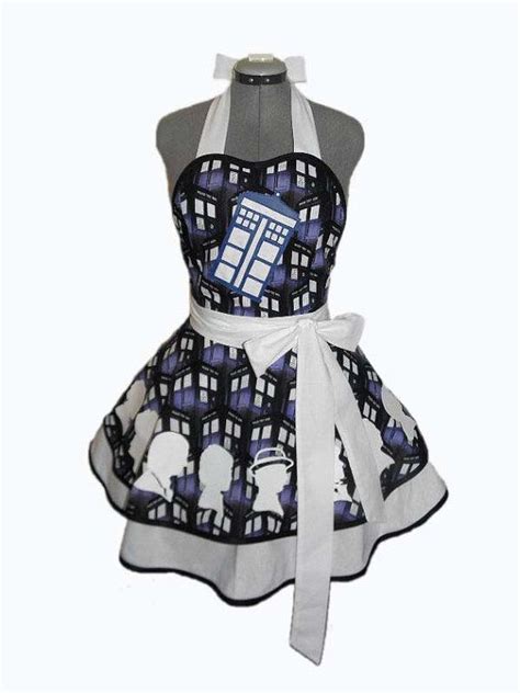 Doctor Who Twelve Doctors Cosplay Apron Made To Order Tardis Cosplay Fashion Retro Apron