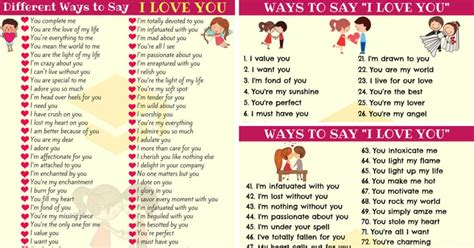 Cute Ways To Say I Love You In English ESL