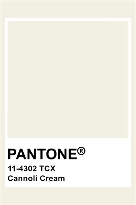 Pantone 11 4302 Tcx Cannoli Cream Pantone Color Pantone Palette