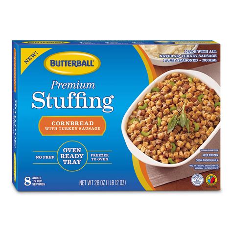 Enjoy that delicious butterball taste again! Butterball Premium Stuffing Cornbread and Turkey Sausage ...