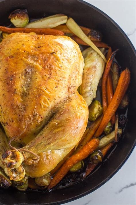 Transfer chicken to a cutting board and carve. Low FODMAP Whole Roast Chicken & Vegetables - FODMAP Everyday
