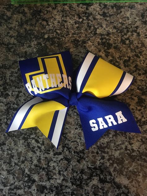 Custom Team Cheer Bow Your Team Colors With Name Great Game Etsy