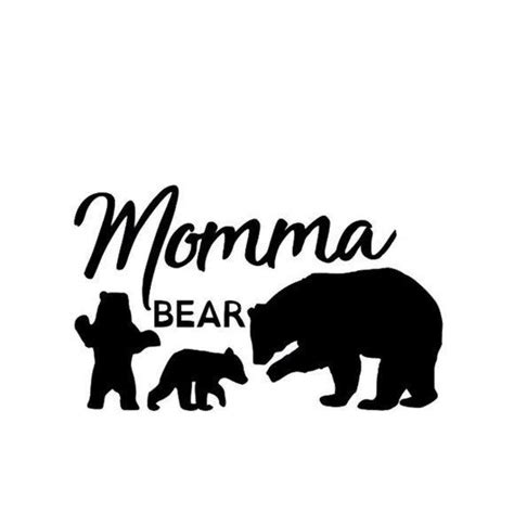 Momma Bear With Cubs Vinyl Decal On Mercari Mama Bear Tattoos Bear