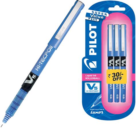 Pilot V5 Pack Of 3 Liquid Ink Rollerball Pen Buy Pilot V5 Pack Of