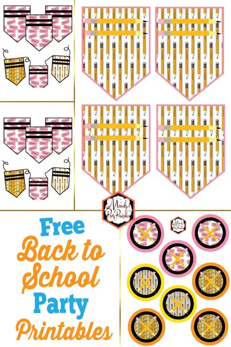 Back To School Party Printables Via Mandys Party Printables Back To