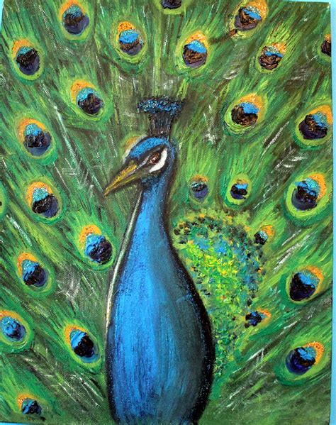 Love Peacocks Oil Painting Painting Peacock Painting Peacock Images