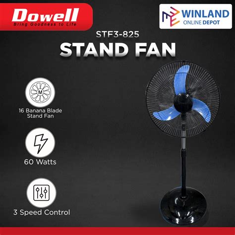 Dowell By Winland Stand Fan Stf3 825 16 Electric Stand Fan With