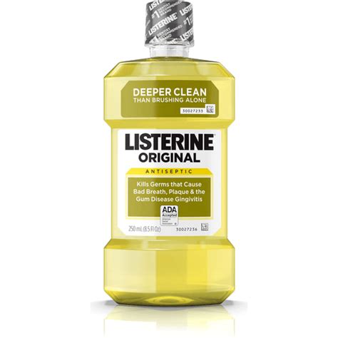 listerine original oral care antiseptic mouthwash with germ killing formula to fight bad breath