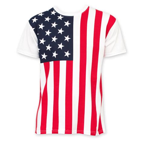 Patriotic American Flag Basic Mens T Shirt Small