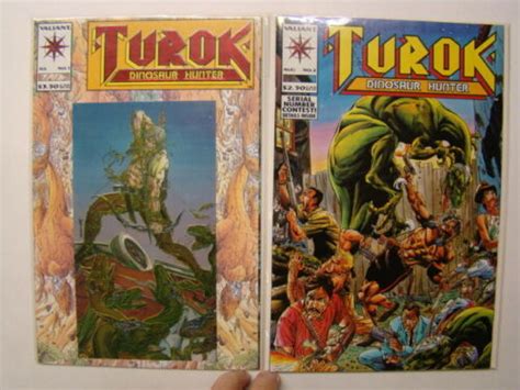 1993 Turok Dinosaur Hunter 1 2 Bart Sears Art Valiant Comics VF NM