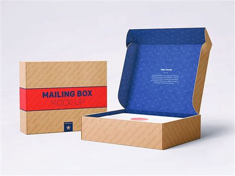 Shipping Mailing Box Mock Up Box Mockup Ecommerce Packaging