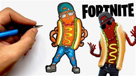 Como Dibujar Hot Dog Skin Fortnite Youtube