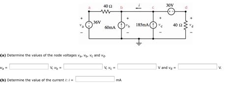 solved a determine the values of the node voltages va vb