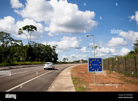Picture Of The Border Crossing Between Brazil And French Guiana Taken