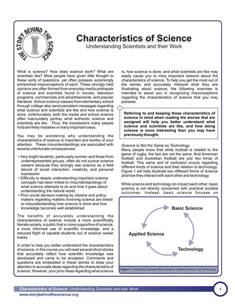Pdf Characteristics Of Science
