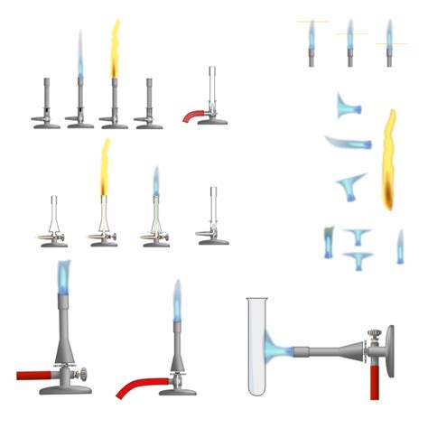 Chemistry Laboratory Bunsen Burner Free Svg