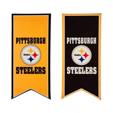 Evergreen 12.5 in. x 28 in. Pittsburgh Steelers Garden Banner Flag 