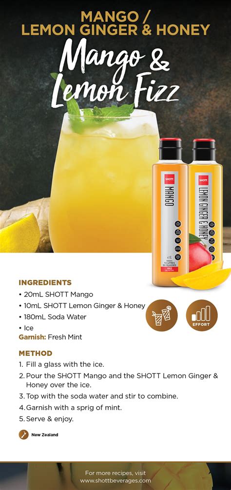 Mango And Lemon Fizz Shott Beverages