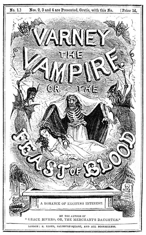 Posterazzi Varney The Vampire 1853 Nwrapper Of The First Number Of