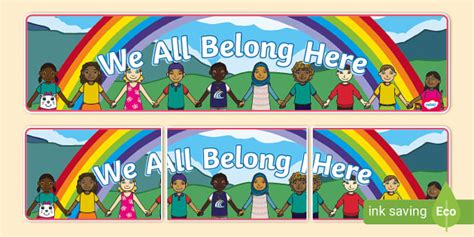 We All Belong Here Display Banner Belong Inclusion