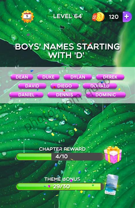 Baby boy names that begin with a. Word Crush Level 64 Boys' Names Starting With 'D' Answers ...