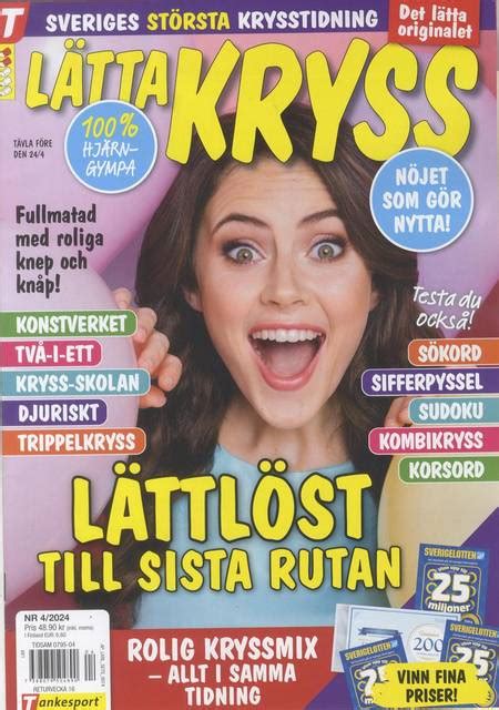 Lätta Kryss Svenska Tidningar Från Pressbyrån