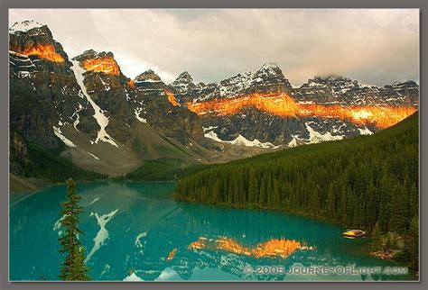 Lake Moraine In The Valley Of The Ten Peaks At Sunrise Photograph