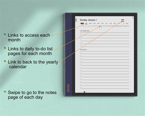Boox Note Templates 2023 Daily To Do List Boox Note Air Etsy