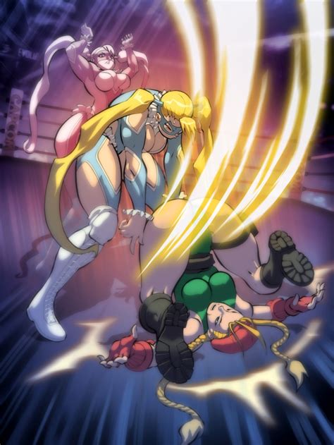 elgrimlock cammy white rainbow mika capcom street fighter street fighter v 2girls ass