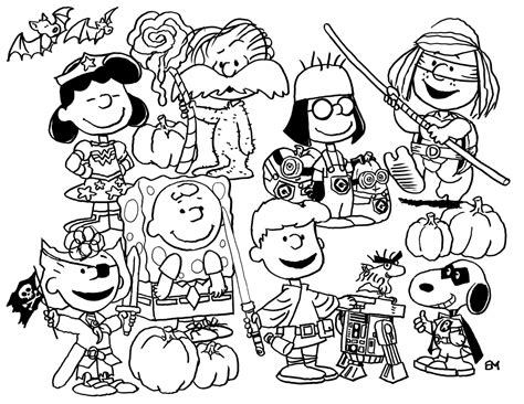 Free Printable Charlie Brown Halloween Coloring Pages Printable