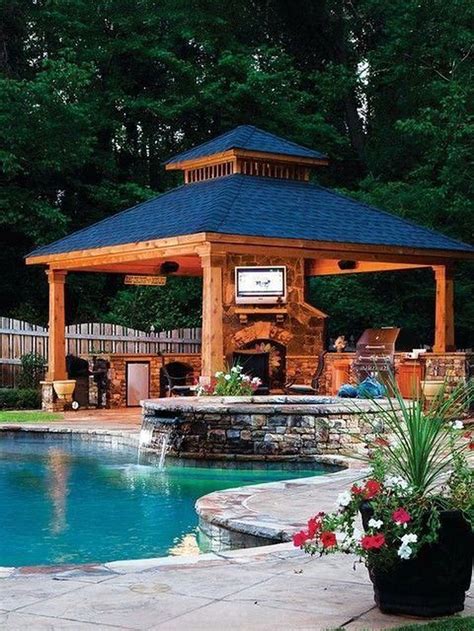 Lovely Outdoor Kitchen And Pool Design Ideas Hoomcode Pergola Diy