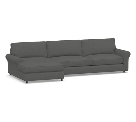 Pb Comfort Roll Arm Upholstered Right Arm Sofa With Double Chaise