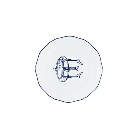 Assiette Pain Corona Monogram Blu Cobalto Ginori