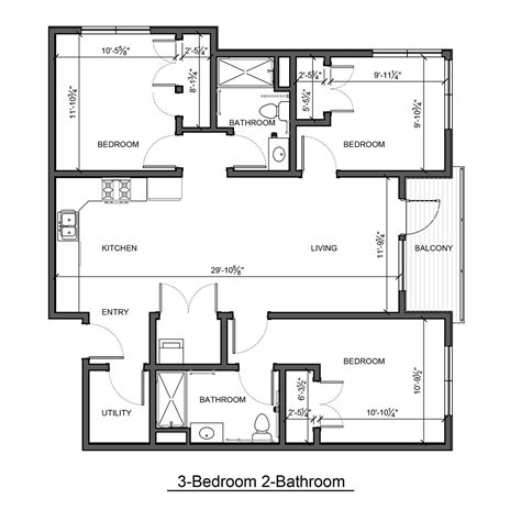 Bedroom Floor Plan With Dimensions Two Birds Home