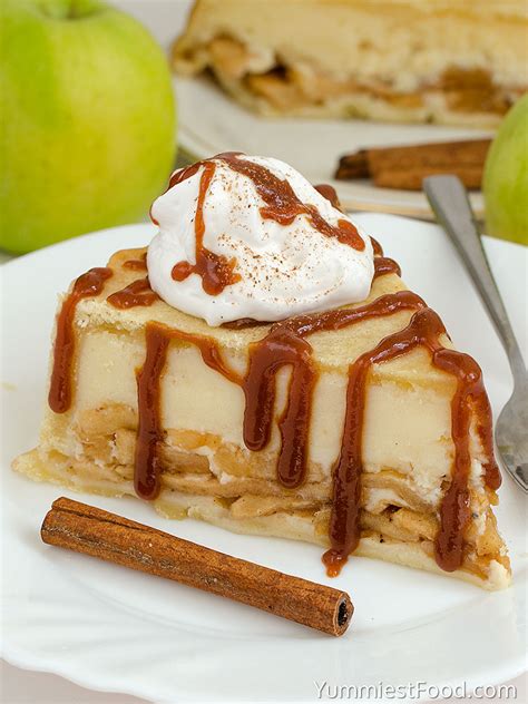 apple cheesecake upside down pie recipe from yummiest food cookbook